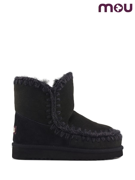 Mou Black Eskimo 18 Sheepskin Lined Suede Boots (W79491) | £175