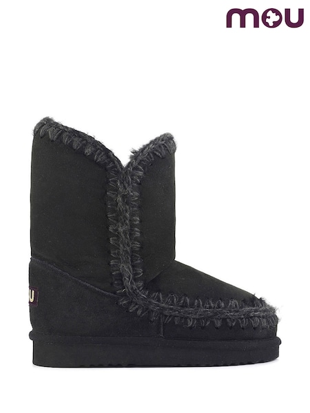 Mou Black Eskimo 24 Sheepskin Lined Suede Boots (W79496) | £195