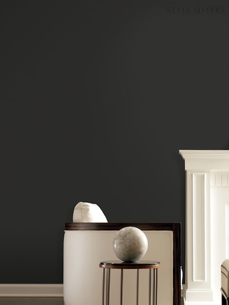 Style Sisters Black Plain Texture 10M Wallpaper (W79594) | £42