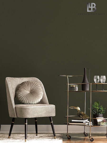 Laurence Llewelyn-Bowen Green Nuance Plain Texture 10M Wallpaper (W79623) | £50