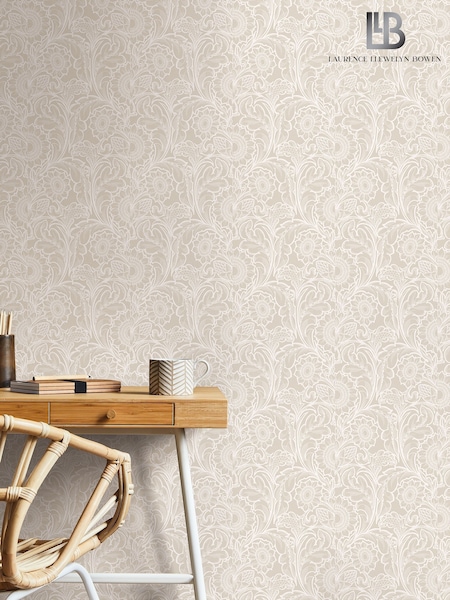 Laurence Llewelyn-Bowen Beige Sunnyside Up Floral Print 10M Wallpaper (W79660) | £50