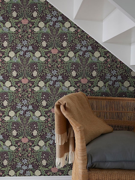 Galerie Purple Sommarang 2 Floral Print 10M Wallpaper (W79684) | £87
