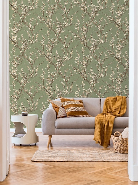 Galerie Green Spring Blossom Tree 10M Wallpaper (W79693) | £57