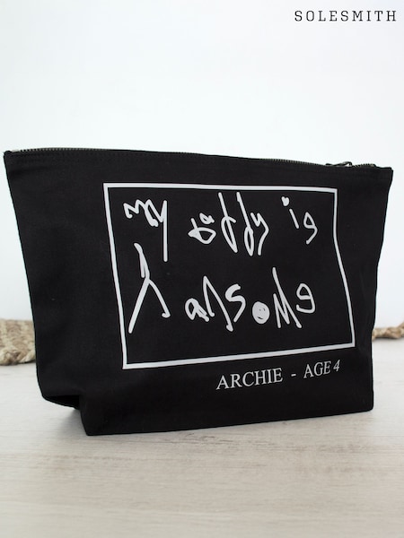 Solesmith Handwriting Upload Black Wash Bag (W80077) | £20
