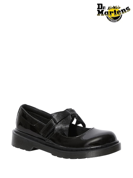 Dr. Martens Black Maccy Ii J Patent Lamper Shoes (W80189) | £70