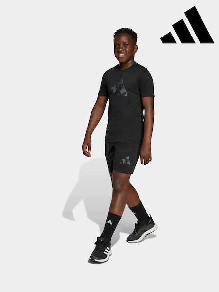 adidas Black Train Essentials Camo Sport Set Kids (W80473) | £30