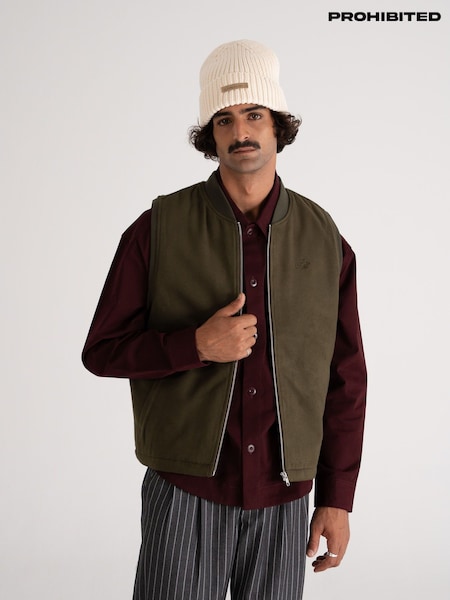 Prohibited Green Scout Fleece Gilet (W80826) | £77