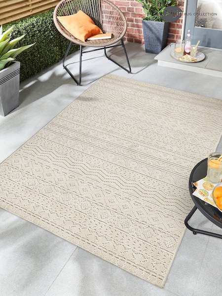 Origin Rug Collection. Cream Atlas Graphic Print Rug (W80844) | £85 - £240