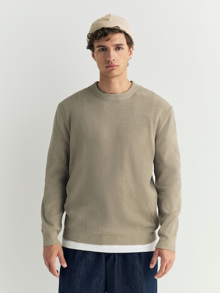 NN.07 Natural Danny Long Sleeve Textured Jumper (W81061) | £135