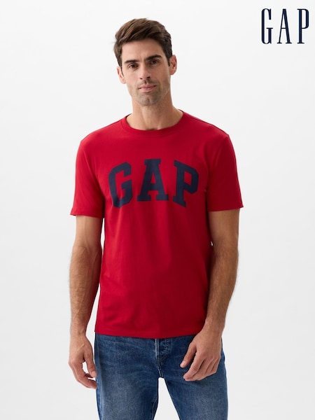 Gap Red Everyday Soft Logo Crew Neck T-Shirt (W81224) | £14