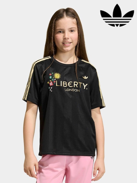 adidas Originals Black Liberty London Loose Jersey T-Shirt (W81246) | £25