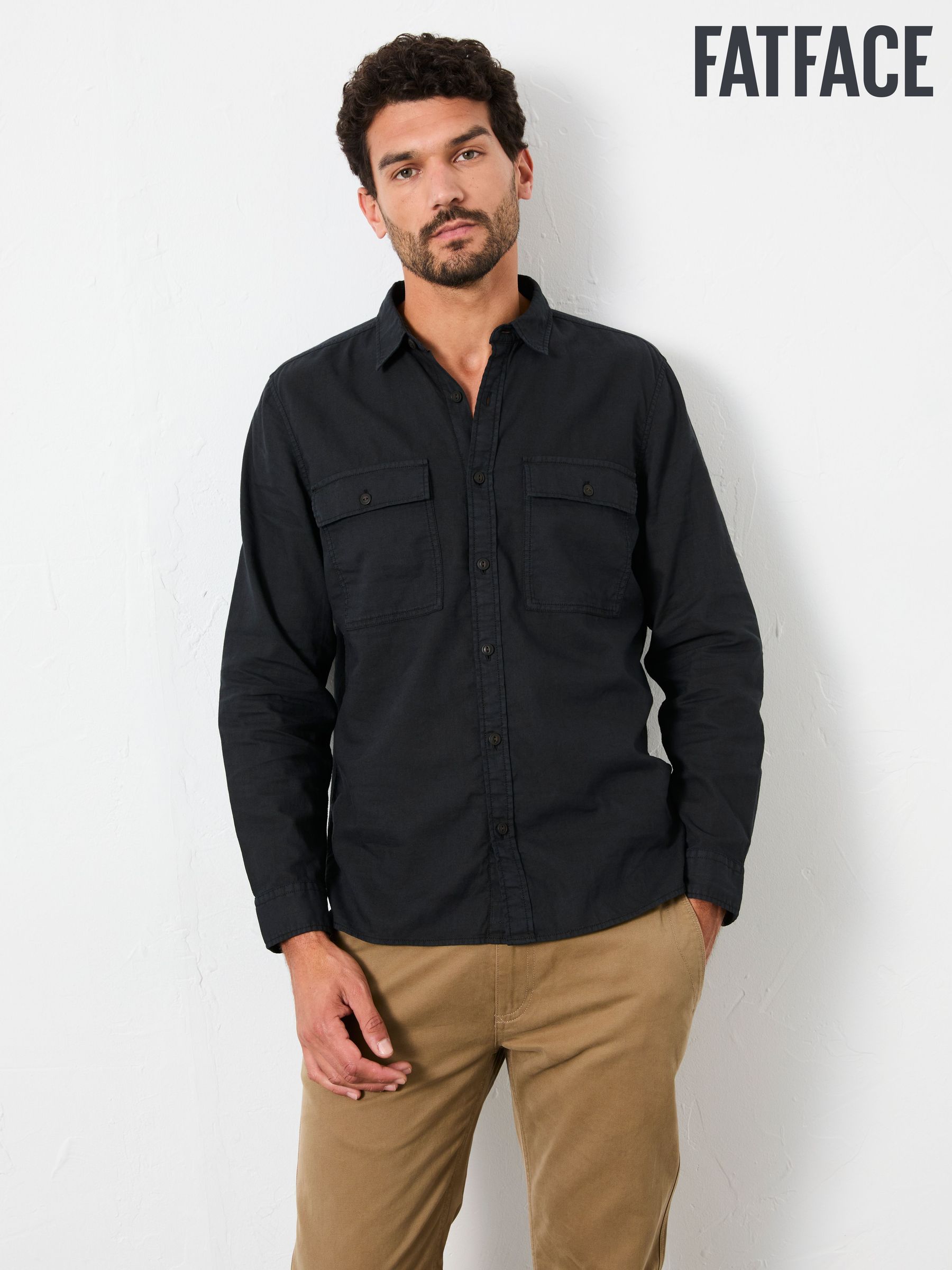 Buy Men's Utility Linen Shirts Online | Next UK