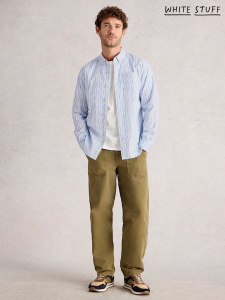 White Stuff Blue Salcombe Fish Stripe Shirt (W81586) | £55