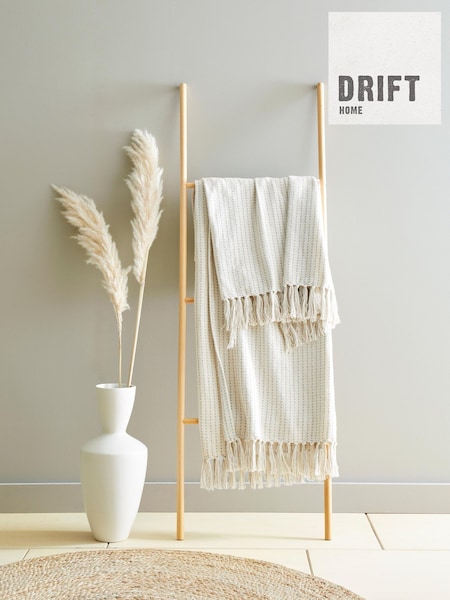 Drift Home Cream Quinn Throw (W81783) | £20