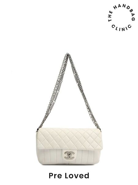 Chanel White Chain Around Flap Shoulder Bag (W81892) | £2,695