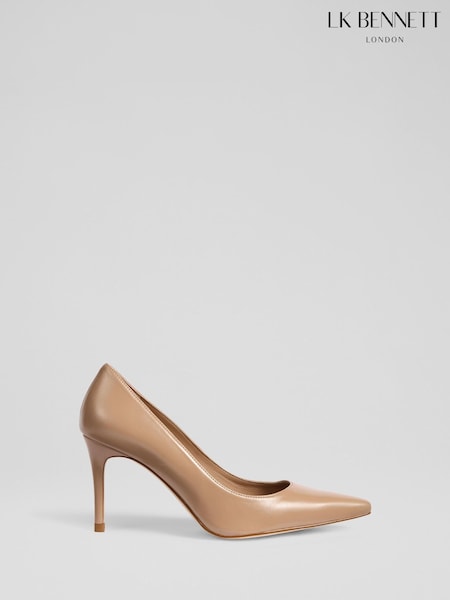LK Bennett Natural Floret New Trench Leather Pointed Courts (W82376) | £199