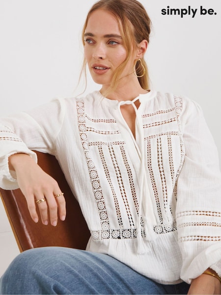 Simply Be Brown Oversized Herringbone Shirt (W82474) | £36