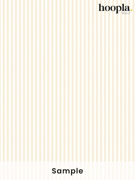 Hoopla Walls Parchment Tiny Stripe A4 Wallpaper Sample (W82538) | £1