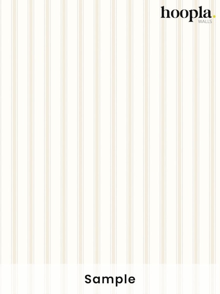 Hoopla Walls Linen Chalk Stripe A4 Wallpaper Sample (W82545) | £1