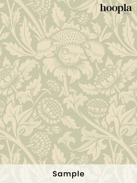 Hoopla Walls Bamboo Viscose Damask Trail A4 Wallpaper Sample (W82546) | £1