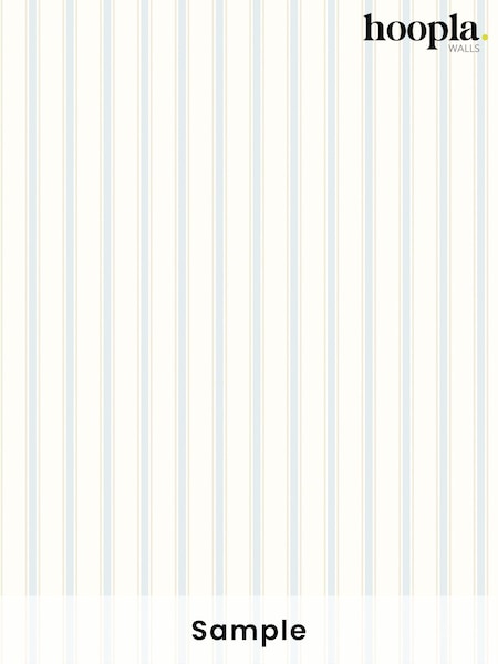 Hoopla Walls Sky Chalk Stripe A4 Wallpaper Sample (W82548) | £1