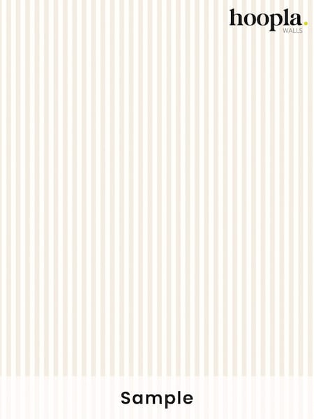 Hoopla Walls Oat Tiny Stripe A4 Wallpaper Sample (W82560) | £1