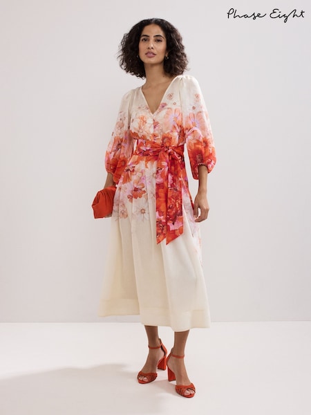 Phase Eight White Jaslyn Floral Print Dress (W82702) | £169