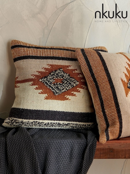 Nkuku Mustard Tussi Mara Cushion Cover (W82851) | £65