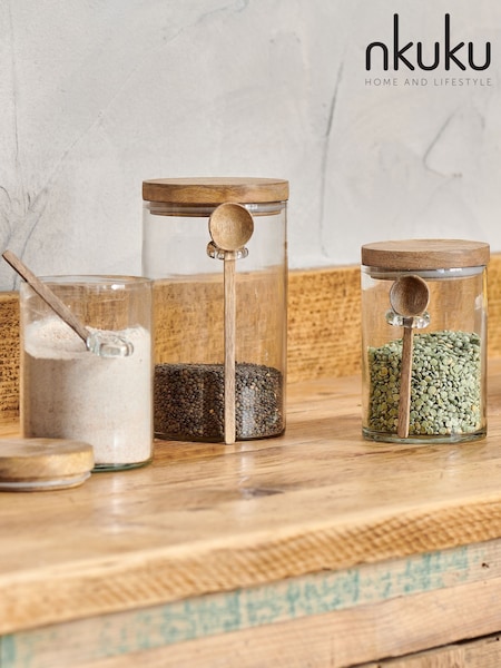 Nkuku Clear Kossi Storage Jar (W82858) | £38