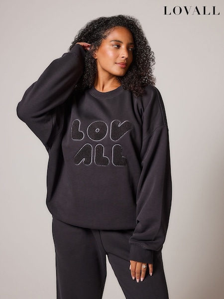 LOVALL Grey Oversized ALL SZN Sweatshirt (W83006) | £0
