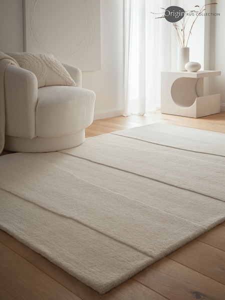 Origin Rug Collection. Cream Sculptured Rock Rug (W83194) | £180 - £500