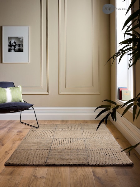 Origin Rug Collection. Sand Geometric Rug (W83232) | £95 - £465