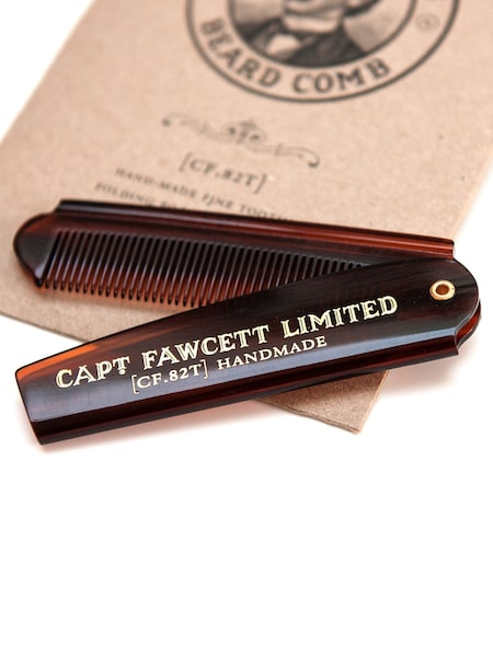 Captain Fawcett Folding Pocket Beard Comb (W83445) | £13