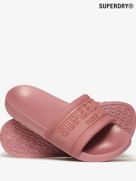 Superdry Pink City Luxe Pool Sliders (W83550) | £23