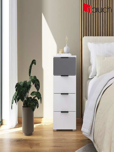 Rauch Alpine White Bayla 4 Drawer Chest (W83594) | £283