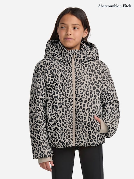 Abercrombie & Fitch Brown Midweight Puffer Jacket (W83766) | £95