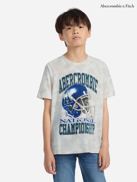 Abercrombie & Fitch Natural Championship Graphic Short Sleeve T-Shirt (W83768) | £20