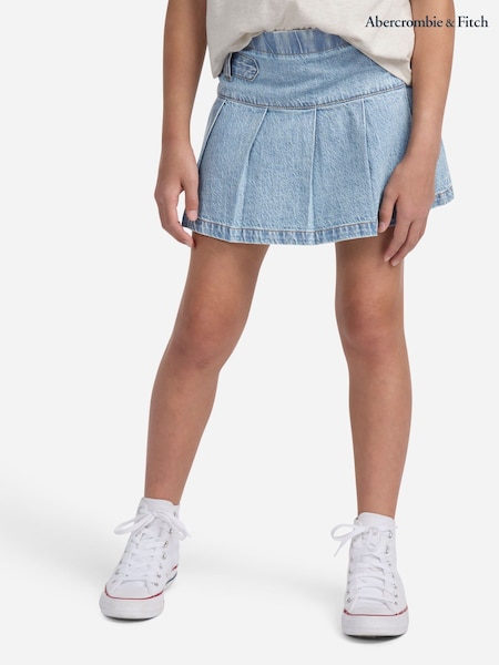 Abercrombie & Fitch Blue Pull Tab Pleated Skort (W83800) | £35