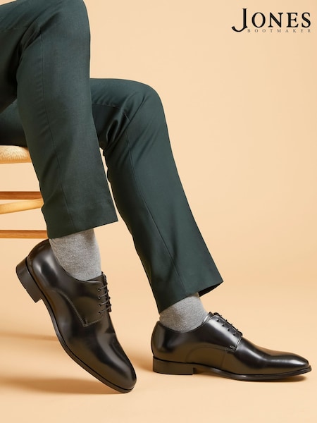 Jones Bootmaker Black Melvin Leather Oxford Shoes (W84053) | £110