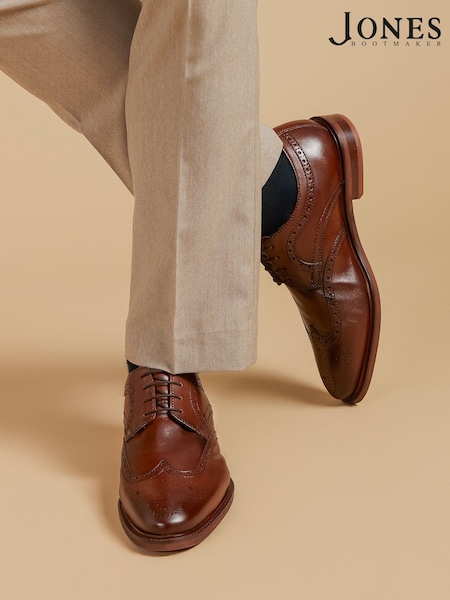 Jones Bootmaker Brown Longwood Suede Derby Brogues (W84062) | £110
