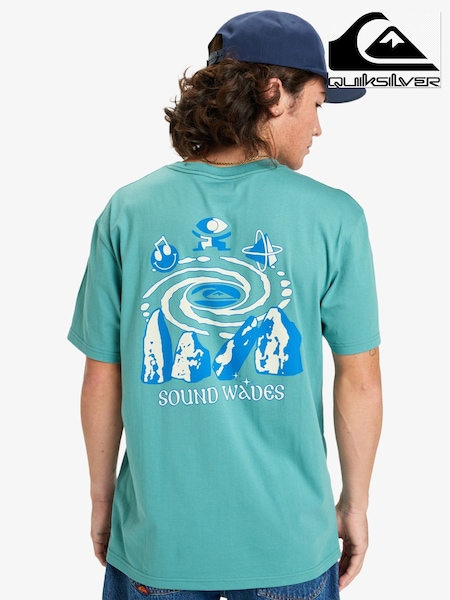Quiksilver Blue EV Waves Festival Short Sleeve T-Shirt (W84071) | £27
