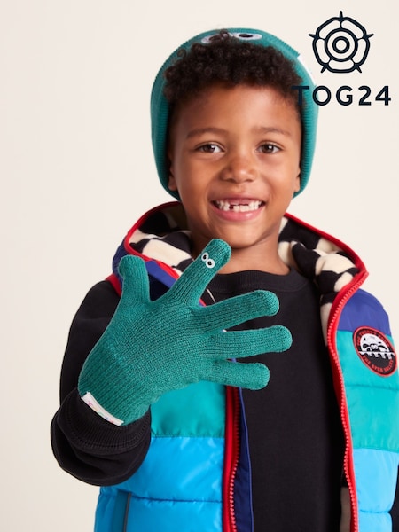Tog 24 Green Kids Soay Shaun The Sheep Knit Gloves (W84207) | £12