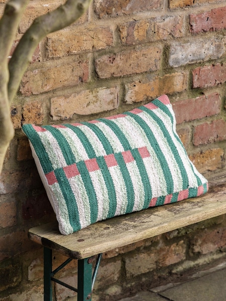 Gallery Direct Multicoloured Lani Stripe Woven Cushion (W84307) | £30