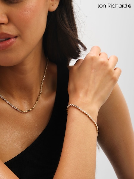 Jon Richard Gold Tone Tennis Bracelet (W84669) | £20