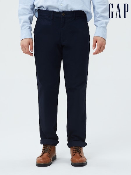 Gap Navy Blue Essential Chinos in Straight Fit with (W84848) | £40
