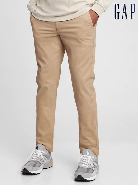 Gap Beige Essential Chinos in Straight Fit with (W84853) | £40