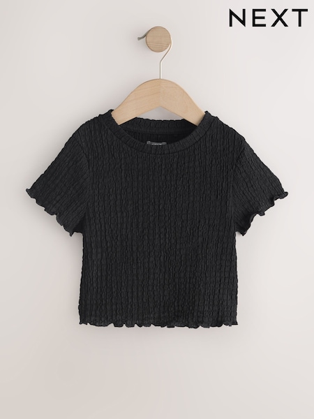 Black Textured T-Shirt (3-16yrs) (W84907) | £8 - £13