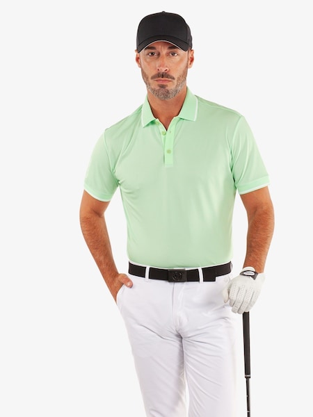 Galvin Green White Miller Breathable Short Sleeve Golf Polo Shirt (W84931) | £79