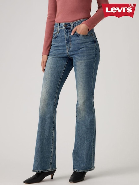 Levi's® Mid Blue Denim 726™ High Rise Yoked Flare Jeans (W85077) | £110