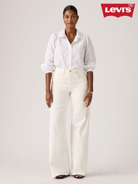 Levi's® Ecru Now 728 High Rise Wide Leg Jeans (W85086) | £100